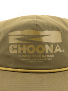 Close-up of the Dune Lake Snapback by Choona, featuring the CHOONA logo, CHOOSE YOUR NATURE, PANHANDLE PROVISIONS FROM SRB FLORIDA, and a stylized dune lake landscape graphic above the text.
