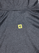 The Choona Grayton Ultra-Lightweight Hoodie is a gray, breathable performance hoodie with moisture management, featuring a small yellow square with a black C at the center.